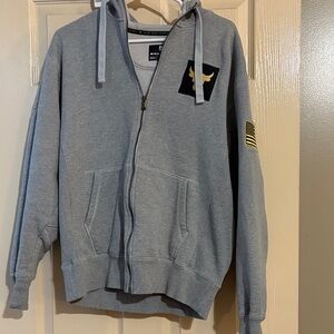 Under Armour grey zip up hoodie. Mens size medium.